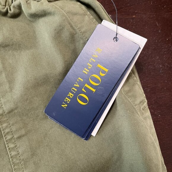Polo Ralph Lauren Shorts Elastic Waist Prep Olive Green New Size 12 - Picture 3 of 7